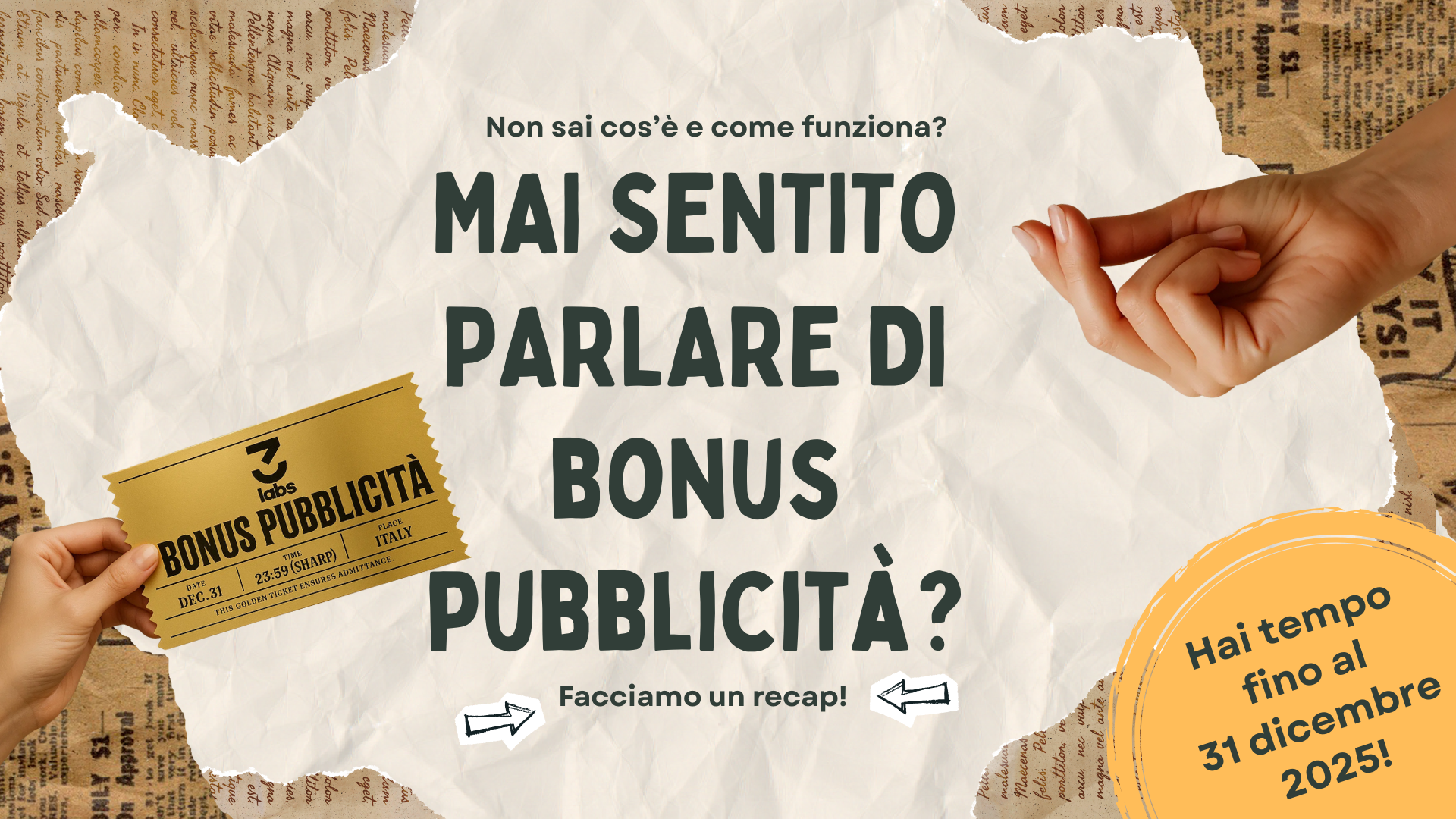 Bonus Pubblicità 2025: questo è il momento di muoversi davvero!